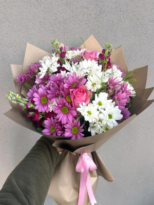  Malatya Çiçekçiler - Renkli papatyalar gül buketi